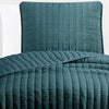 Elia Twin Contemporary Quilt Coverlet Set with Crinkle Texture Teal Green By Casagear Home BM304700