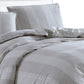 Kia 2 Piece Twin Comforter Set, Yarn Dyed Cotton, Beige Vertical Stripes By Casagear Home