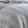 Kia 2 Piece Twin Comforter Set, Yarn Dyed Cotton, Beige Vertical Stripes By Casagear Home