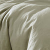 Edge 4 Piece King Size Duvet Comforter Set, Washed Linen, Sage Green By Casagear Home