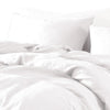 Edge 4 Piece King Size Duvet Comforter Set Washed Linen Clean White By Casagear Home BM304716