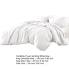 Edge 4 Piece King Size Duvet Comforter Set Washed Linen Clean White By Casagear Home BM304716