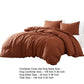 Edge 4 Piece King Size Duvet Comforter Set, Washed Linen, Rust Orange By Casagear Home