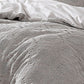 Tia 4 Piece King Size Duvet Comforter Set, Geometric Waffle Pattern, Gray By Casagear Home