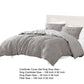 Tia 4 Piece King Size Duvet Comforter Set, Geometric Waffle Pattern, Gray By Casagear Home