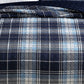 Ivy 2 Piece Twin Size Plaid Coverlet with Matching Sham, Blue, White By Casagear Home