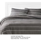 Arlo 3 Piece Queen Size Comforter Set, Striped Woven Jacquard, Soft Gray By Casagear Home