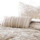 Kile Modern 6 Piece Queen Size Duvet Comforter Set, Beige Medallion Pattern By Casagear Home