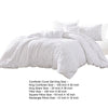 Kile Modern 6 Piece King Size Duvet Comforter Set, White Medallion Pattern By Casagear Home