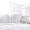 Kile Modern 6 Piece Queen Size Duvet Comforter Set, White Medallion Pattern By Casagear Home