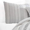 Wim 6 Piece King Size Duvet Comforter Set with Accent Pillows, Striped Gray By Casagear Home