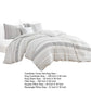 Wim 6 Piece King Size Duvet Comforter Set with Accent Pillows, Striped Gray By Casagear Home