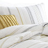 Mary 6 Piece Queen Duvet Comforter Set, 2 Pillows, Textured Ivory Boucle By Casagear Home