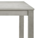 Pane 59 Inch Rectangular Wood Dining Table, Smooth Gray, Tall Block Legs By Casagear Home