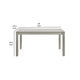 Pane 59 Inch Rectangular Wood Dining Table, Smooth Gray, Tall Block Legs By Casagear Home