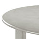 Pane 47 Inch Rounded Wood Dining Table, Smooth Gray Finish, Tall Block Legs By Casagear Home