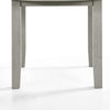 Pane 47 Inch Rounded Wood Dining Table, Smooth Gray Finish, Tall Block Legs By Casagear Home