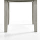 Pane 47 Inch Rounded Wood Dining Table, Smooth Gray Finish, Tall Block Legs By Casagear Home