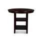 Gale 42 Inch Round Counter Dining Table 2 Open Shelves Dark Brown Finish By Casagear Home BM304813