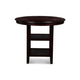 Gale 42 Inch Round Counter Dining Table 2 Open Shelves Dark Brown Finish By Casagear Home BM304813