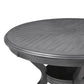 Ceri 5 Piece Round Dining Table and Chair Set Gray Wood White Fabric By Casagear Home BM304816