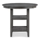 Ceri 5pc Round Counter Dining Table and Chair Set, Gray Wood, White Fabric By Casagear Home