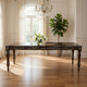 Mitch 76-94" Extendable Dining Table, Scalloped Edge, Brown by Casagear Home