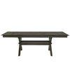 67"-95" Extendable Dining Table, Trestle Base, Rustic Brown by Casagear Home