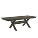 67"-95" Extendable Dining Table, Trestle Base, Rustic Brown by Casagear Home