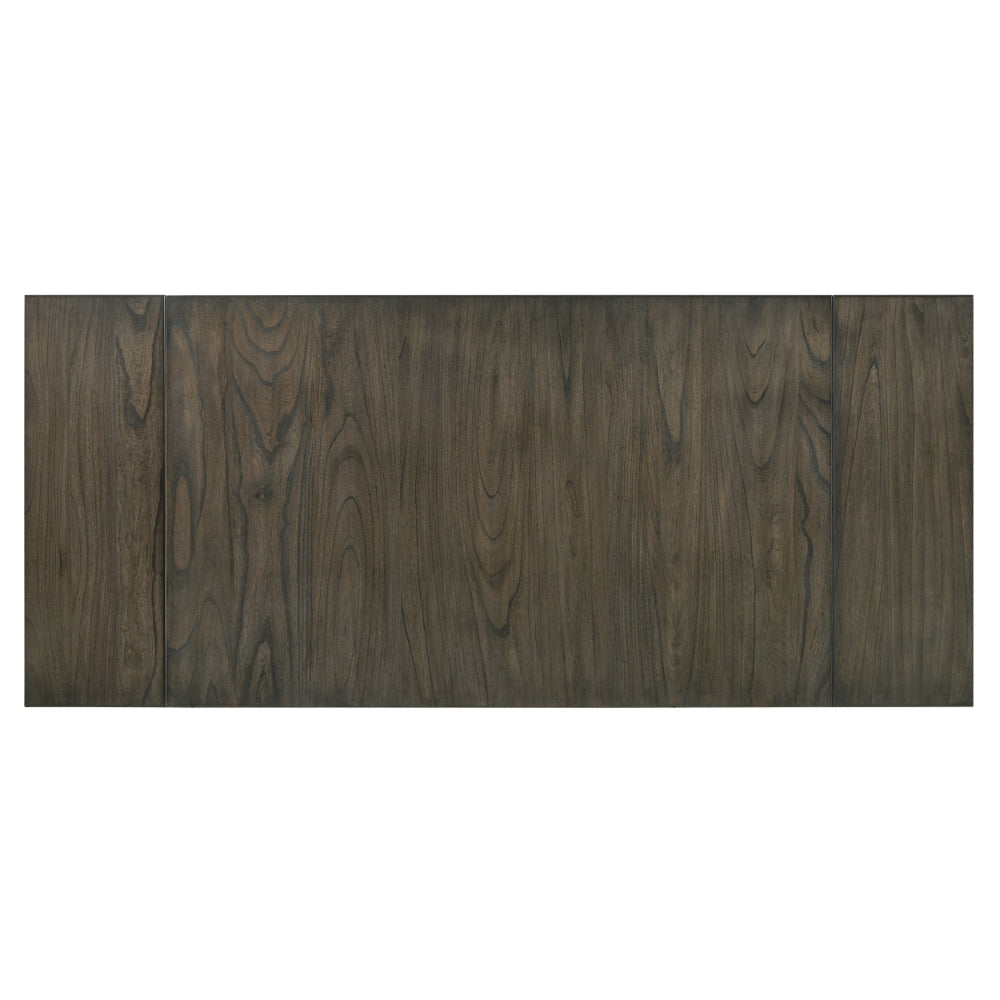 67-95 Inch Extendable Dining Table Crossed Trestle Base Rustic Brown By Casagear Home BM304834