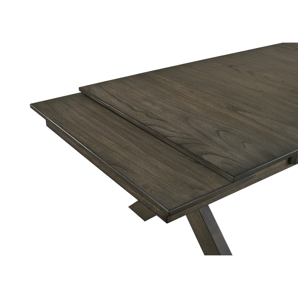 67"-95" Extendable Dining Table, Trestle Base, Rustic Brown by Casagear Home