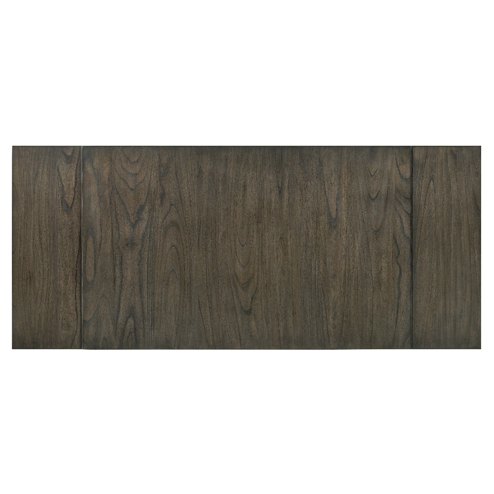 67"-95" Extendable Dining Table, Trestle Base, Rustic Brown by Casagear Home