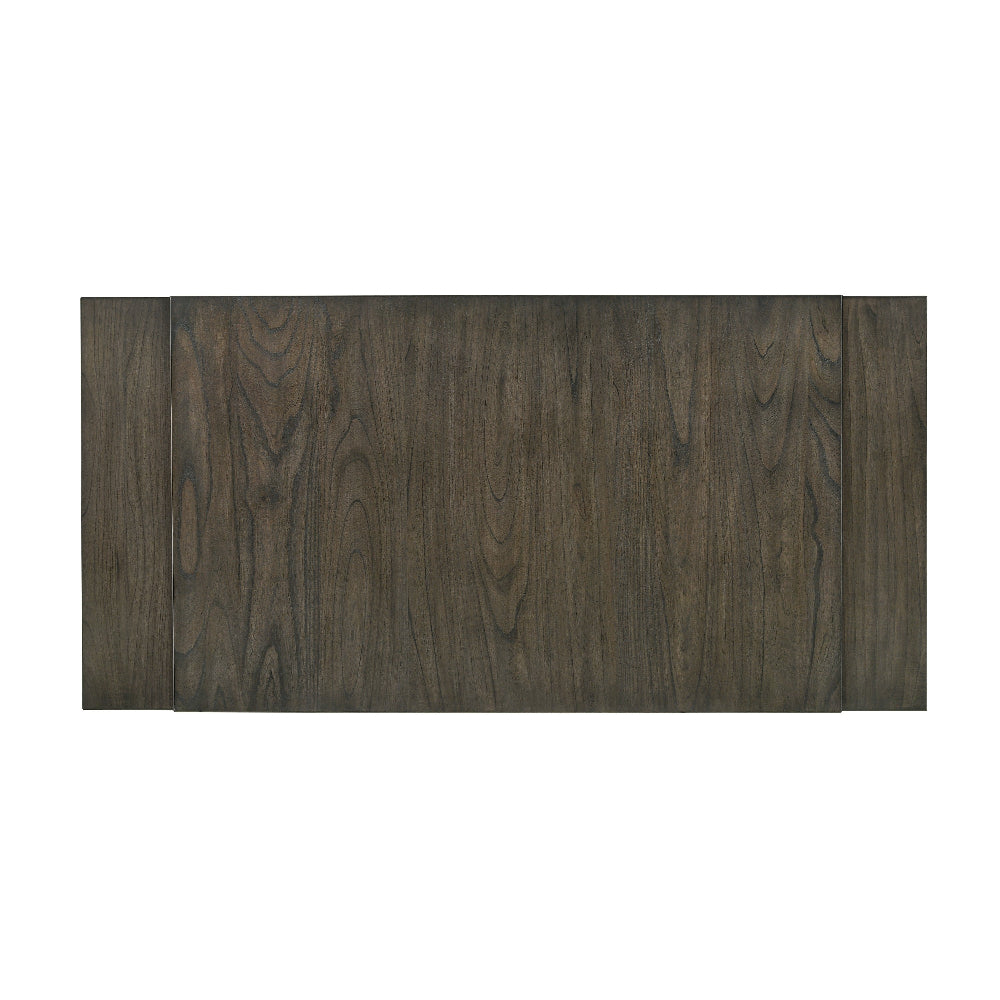 67"-95" Extendable Dining Table, Trestle Base, Rustic Brown by Casagear Home