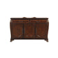 Mike 66 Inch Carved Buffet Server 2 Drawers 2 Cabinets Cherry Brown Wood By Casagear Home BM304855