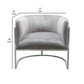 Kel 31 Inch Cantilever Accent Chair Gray Velvet Silver Stainless Steel By Casagear Home BM305034