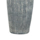 Leni 31 Inch Hydrocal Table Lamp, Drum Shade, Blue Gray Tall Urn Base  By Casagear Home