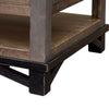 Peya 50 Inch 4 Drawer Coffee Table Shelf Distressed Gray Brown Pine Wood By Casagear Home BM305687
