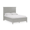 Fritz Queen Size Bed, Three Panel Design, Beveled Top, Gray Solid Wood