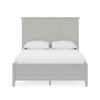 Fritz California King Bed Three Panel Design Beveled Top Gray Solid Wood BM305992