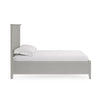 Fritz California King Bed Three Panel Design Beveled Top Gray Solid Wood BM305992