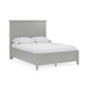 Fritz California King Bed, Three Panel Design, Beveled Top, Gray Solid Wood