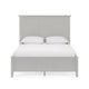 Fritz King Size Bed Three Panel Design Beveled Top Gray Solid Wood