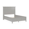 Fritz King Size Bed Three Panel Design Beveled Top Gray Solid Wood
