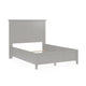 Fritz King Size Bed Three Panel Design Beveled Top Gray Solid Wood