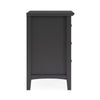 Fritz 30 Inch Bedside Nightstand 3 Drawer Round Handles Black Solid Wood BM305996