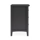 Fritz 30 Inch Bedside Nightstand 3 Drawer Round Handles Black Solid Wood BM305996