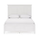 Fritz King Size Bed Three Panel Design Beveled Top Brilliant White Wood