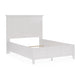 Fritz King Size Bed Three Panel Design Beveled Top Brilliant White Wood