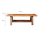 Umey 59 Inch Bench Solid Mango Wood With Grain Details 1 Shelf Brown By Casagear Home BM306070