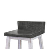 Suga 24 Inch Farmhouse Counter Height Stool Solid Pine Wood Ivory Gray By Casagear Home BM306130